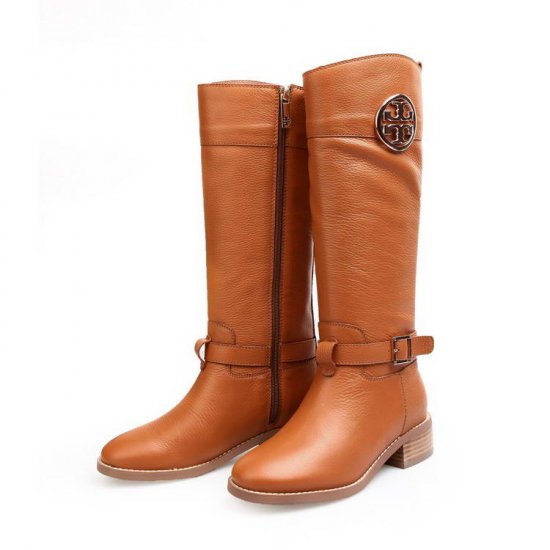 Tory Burch Blaire Riding Boots Leather Brown